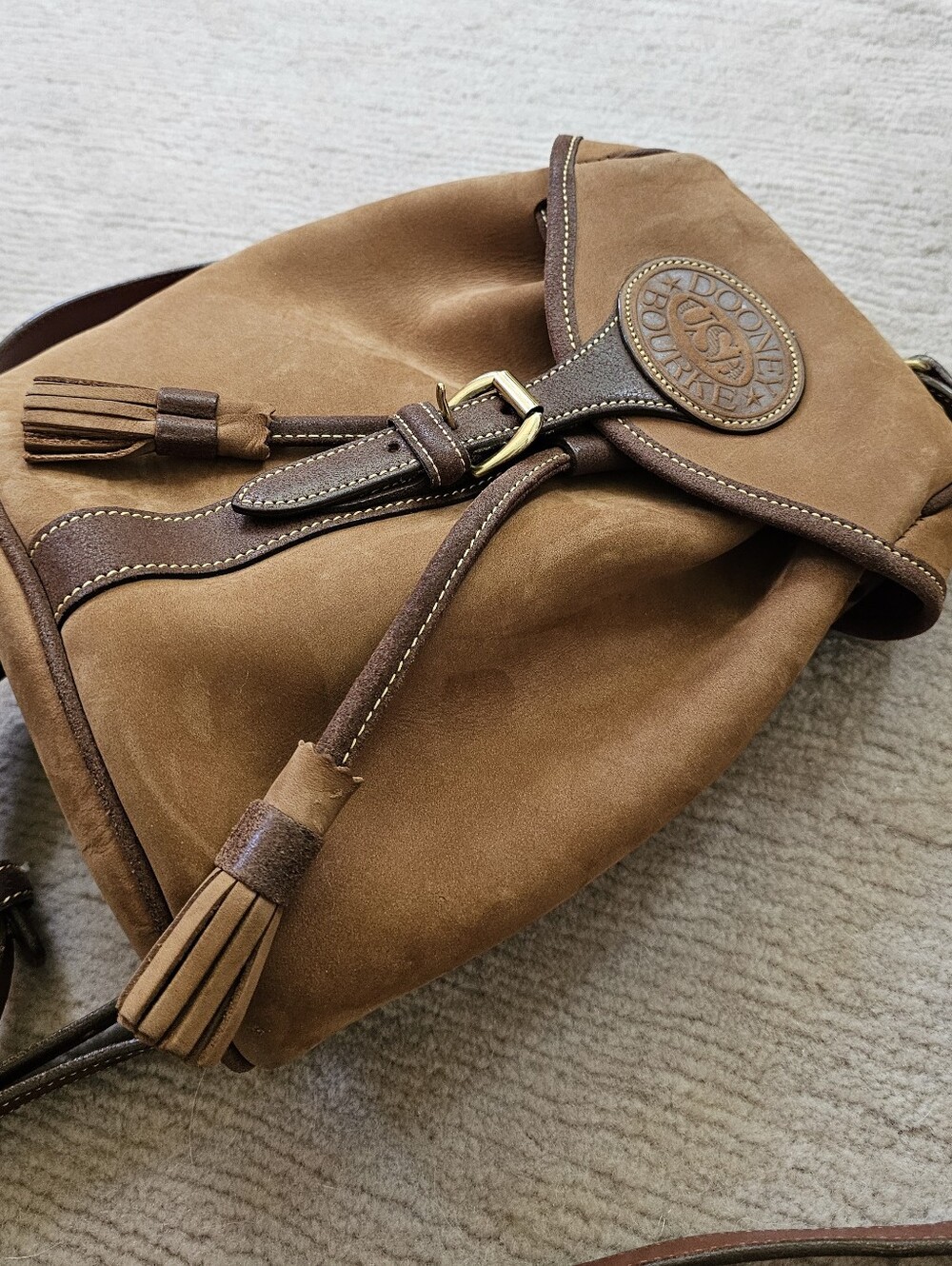 Dooney & Bourke Newbuck Suede Backpack Excellent Unused Condition - Picture 6 of 13